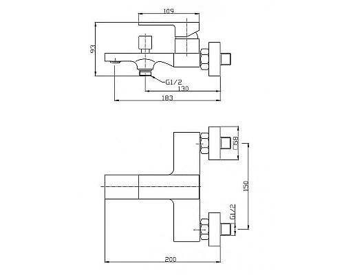Заказать Смеситель для ванны BelBagno Romano ROM-VAS-CRM Хром в магазине сантехники Santeh-Crystal.ru
