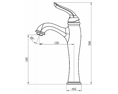 Комплект смесителей BelBagno Tiffani TIF-LMC-VASM-CRM Хром