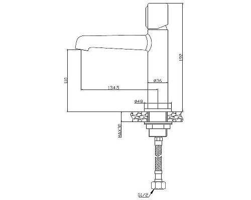 Купить Смеситель для раковины BelBagno Uno UNO-LVM-CRM Хром в магазине сантехники Santeh-Crystal.ru
