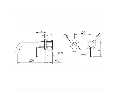 Приобрести Смеситель для раковины Berges Ventas S 076012 Черный матовый в магазине сантехники Santeh-Crystal.ru