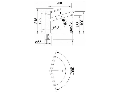 Заказать Смеситель для кухни Blanco Alta Compact 515317 Белый Хром в магазине сантехники Santeh-Crystal.ru