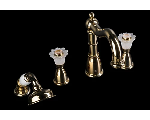 Заказать Смеситель на борт ванны Boheme Camelia 395 Золото в магазине сантехники Santeh-Crystal.ru