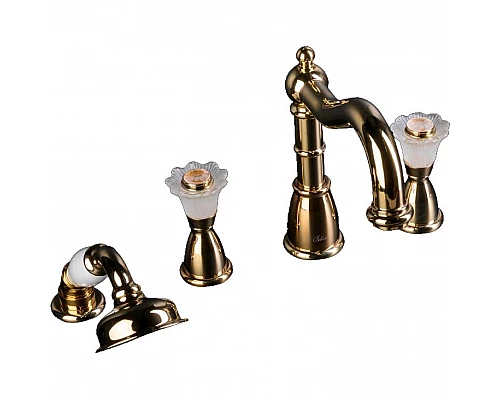 Заказать Смеситель на борт ванны Boheme Camelia 395 Золото в магазине сантехники Santeh-Crystal.ru