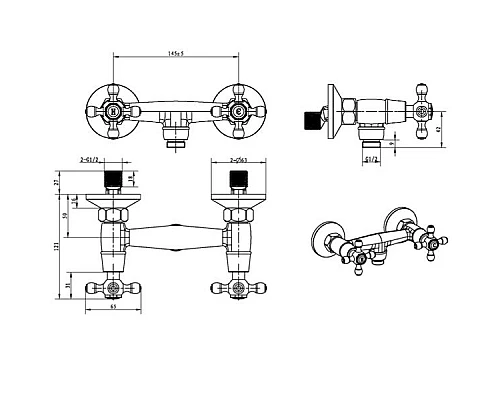 Купить Смеситель для душа Boheme Camelia 274 Хром в магазине сантехники Santeh-Crystal.ru