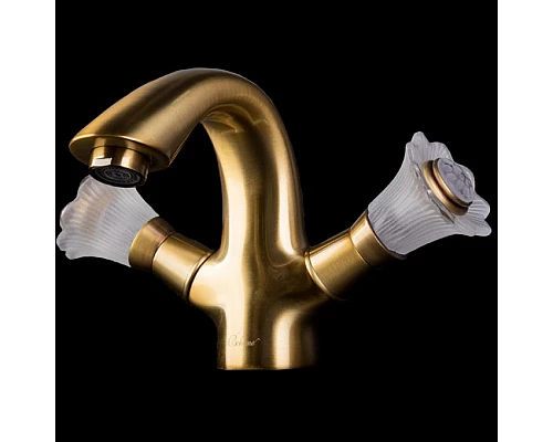 Приобрести Смеситель для раковины Boheme Camelia 311 Бронза в магазине сантехники Santeh-Crystal.ru