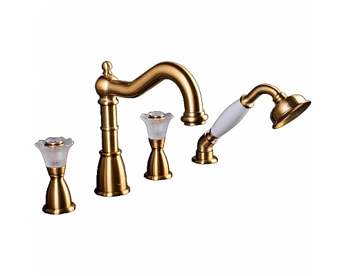 Заказать Смеситель на борт ванны Boheme Camelia 391 Бронза в магазине сантехники Santeh-Crystal.ru