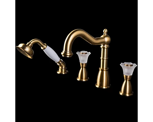 Заказать Смеситель на борт ванны Boheme Camelia 391 Бронза в магазине сантехники Santeh-Crystal.ru