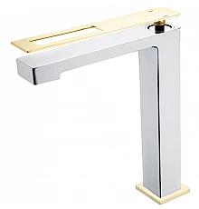 Смеситель для раковины Boheme Q 142-CRG Хром Золото