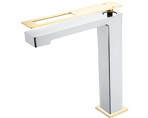 Приобрести Смеситель для раковины Boheme Q 142-CRG Хром Золото в магазине сантехники Santeh-Crystal.ru