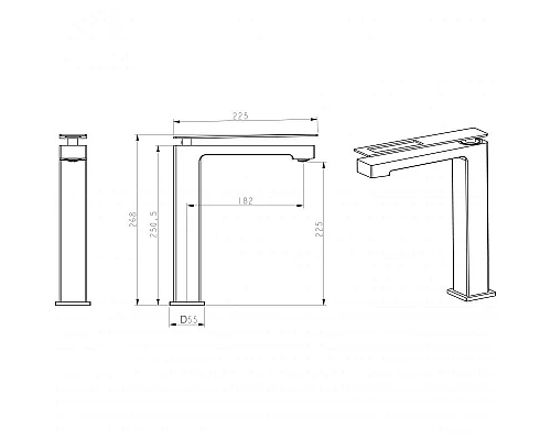 Купить Смеситель для раковины Boheme Q 142-WCR Белый Хром в магазине сантехники Santeh-Crystal.ru