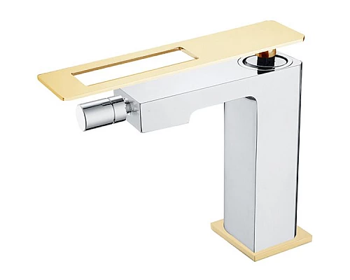 Заказать Смеситель для биде Boheme Q 146-CRG Хром Золото в магазине сантехники Santeh-Crystal.ru