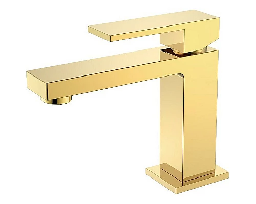 Приобрести Смеситель для раковины Boheme Qubic 471-G Золото глянцевое в магазине сантехники Santeh-Crystal.ru