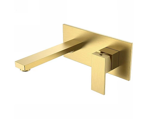 Приобрести Смеситель для раковины Boheme Qubic 475-MG Золото матовое в магазине сантехники Santeh-Crystal.ru