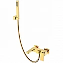 Смеситель для ванны Boheme Qubic 473-G Золото глянцевое