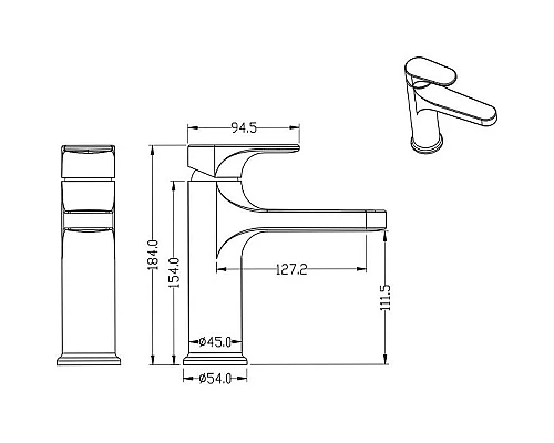 Приобрести Смеситель для раковины Boheme Spectre 451-MW Белый матовый в магазине сантехники Santeh-Crystal.ru