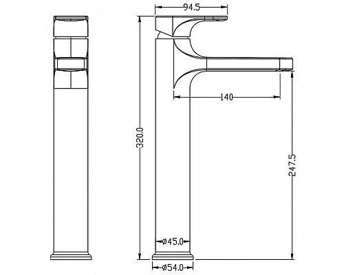 Приобрести Смеситель для раковины Boheme Spectre 452-MW Белый матовый в магазине сантехники Santeh-Crystal.ru