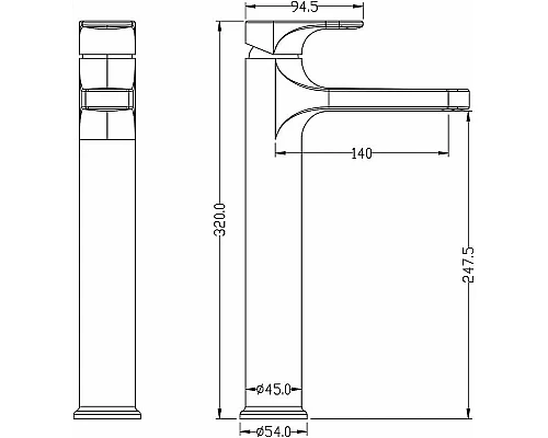 Купить Смеситель для раковины Boheme Spectre 452-NB Никель в магазине сантехники Santeh-Crystal.ru