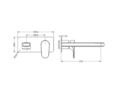 Приобрести Смеситель для раковины Boheme Spectre 455-NB Никель в магазине сантехники Santeh-Crystal.ru
