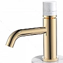 Смеситель для раковины Boheme Stick 121-G-MR-W Золото Белый