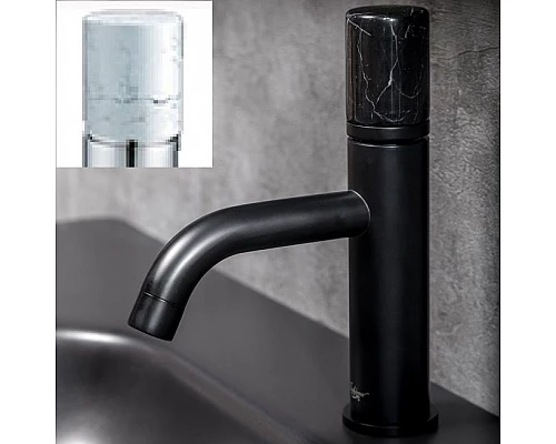 Заказать Смеситель для раковины Boheme Stick 121-B-MR-W Черный Белый в магазине сантехники Santeh-Crystal.ru