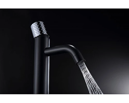 Приобрести Смеситель для раковины Boheme Stick 122-BCR Черный Хром в магазине сантехники Santeh-Crystal.ru