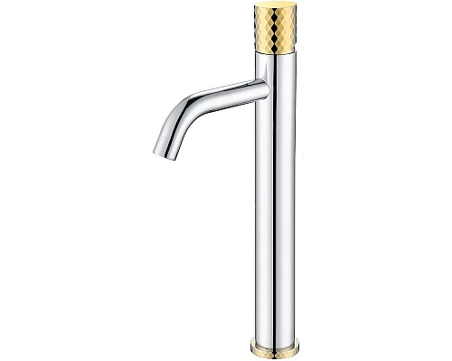 Купить Смеситель для раковины Boheme Stick 122-CRG Хром Золото в магазине сантехники Santeh-Crystal.ru