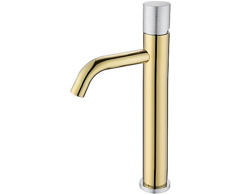 Заказать Смеситель для раковины Boheme Stick 122-GCR.2 Золото Хром в магазине сантехники Santeh-Crystal.ru