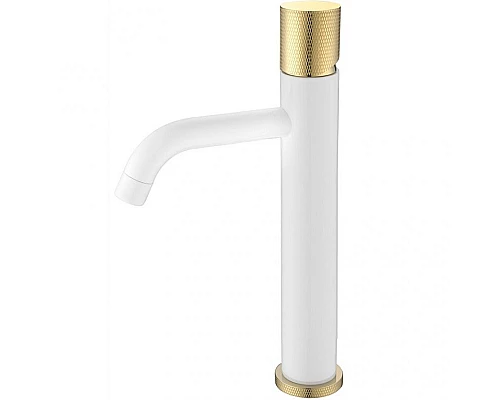 Заказать Смеситель для раковины Boheme Stick 122-WG.2 Белый Золото в магазине сантехники Santeh-Crystal.ru