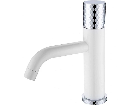 Заказать Смеситель для раковины Boheme Stick 121-WCR Белый Хром в магазине сантехники Santeh-Crystal.ru