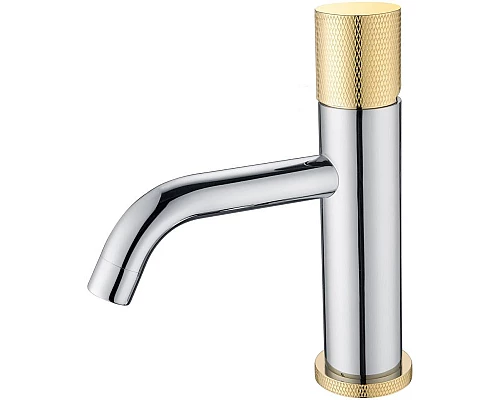 Купить Смеситель для раковины Boheme Stick 121-CRG.2 Хром Золото в магазине сантехники Santeh-Crystal.ru