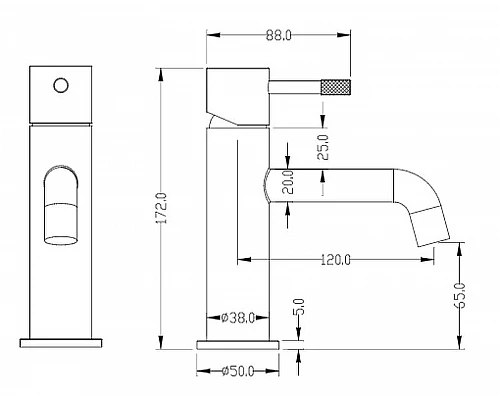Приобрести Смеситель для раковины Boheme Uno 461-CR Хром в магазине сантехники Santeh-Crystal.ru