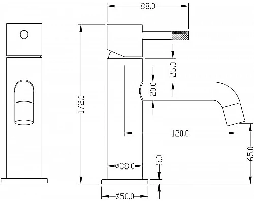 Приобрести Смеситель для раковины Boheme Uno 461-G Золото в магазине сантехники Santeh-Crystal.ru