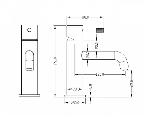 Приобрести Смеситель для раковины Boheme Uno 461-MW Белый матовый в магазине сантехники Santeh-Crystal.ru