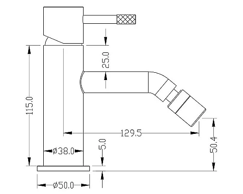 Приобрести Смеситель для биде Boheme Uno 466-B Черный матовый в магазине сантехники Santeh-Crystal.ru
