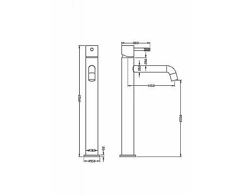 Заказать Смеситель для раковины Boheme Uno 462-GM Оружейная сталь в магазине сантехники Santeh-Crystal.ru