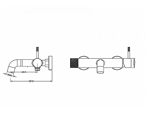 Заказать Смеситель для ванны Boheme Uno 463-NB Никель в магазине сантехники Santeh-Crystal.ru