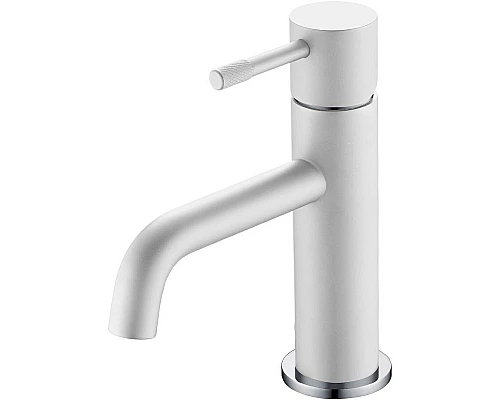 Купить Смеситель для раковины Boheme Uno 461-WCR Белый матовый Хром в магазине сантехники Santeh-Crystal.ru