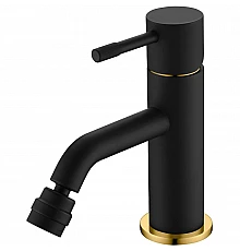 Смеситель для биде Boheme Uno 466-BG Черный матовый Золото