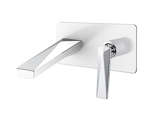 Приобрести Смеситель для раковины Boheme Venturo 375-W Белый Хром в магазине сантехники Santeh-Crystal.ru