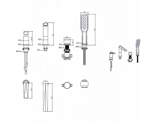 Заказать Смеситель на борт ванны Boheme Venturo 370 Хром в магазине сантехники Santeh-Crystal.ru