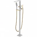 Смеситель для ванны Boheme Venturo 389-W напольный Белый Золото