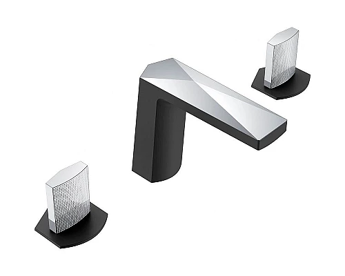 Заказать Смеситель для раковины Boheme Venturo 150-BCR-TOUCH Черный матовый Хром в магазине сантехники Santeh-Crystal.ru
