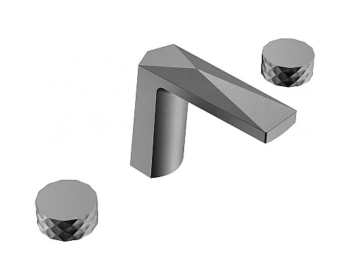 Приобрести Смеситель для раковины Boheme Venturo 150-GM-DIAMOND Оружейная сталь в магазине сантехники Santeh-Crystal.ru