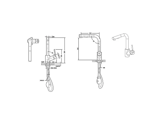 Заказать Смеситель для кухни Bravat Affability F7172217CP-3 Хром в магазине сантехники Santeh-Crystal.ru