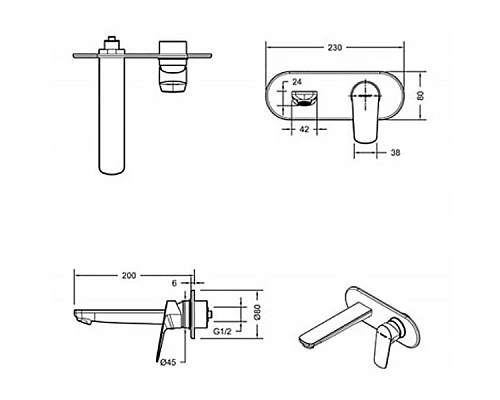 Купить Смеситель для раковины Bravat Rhein P8429564CP-ENG Хром в магазине сантехники Santeh-Crystal.ru