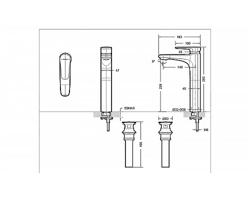 Купить Смеситель для раковины Bravat Source F1173218CP-A-ENG Хром в магазине сантехники Santeh-Crystal.ru