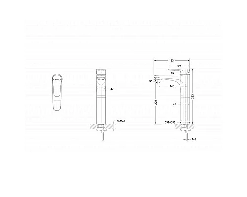 Приобрести Смеситель для раковины Bravat Source F1173218BW-A9-ENG Черный матовый в магазине сантехники Santeh-Crystal.ru