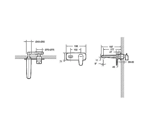 Купить Смеситель для раковины Bravat Source P8173218BW-ENG Черный матовый в магазине сантехники Santeh-Crystal.ru