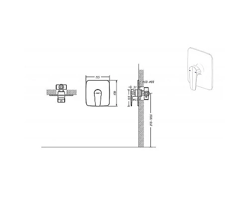 Купить Смеситель для душа Bravat Source PB8173218BW-ENG Черный матовый в магазине сантехники Santeh-Crystal.ru