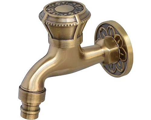 Заказать Кран для одного типа воды Bronze de Luxe 21982/2 Бронза с насадкой для шланга в магазине сантехники Santeh-Crystal.ru